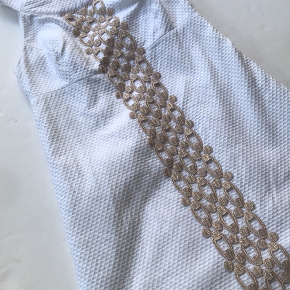 Lilly Pulitzer Jacqueline Shift Dress White Graduation Bridal Bachelorette Gold - Picture 10 of 17